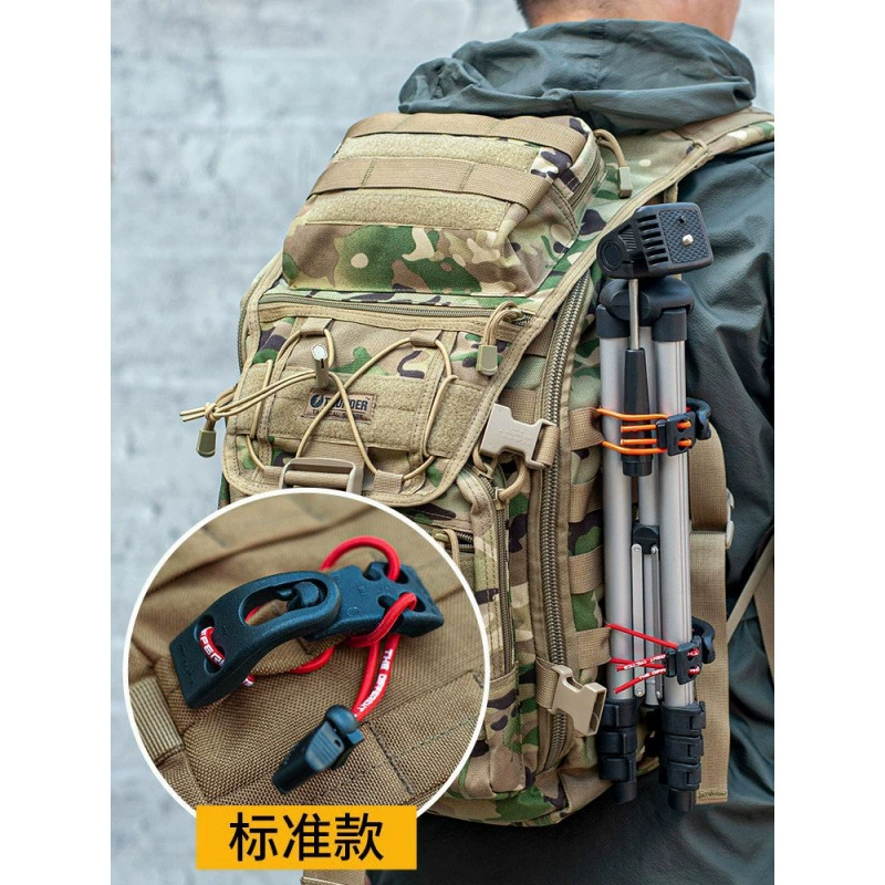 Extended the webbing outdoor mountaineering bag ice ax clip binding fixed function plug -in buckle