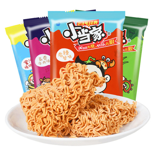 Unified Little Panda Little Boss Crispy Dry Noodles Palm Crisp Dry Eating Instant Noodles Nostalgic Snack Noodles Crushed Noodles Wholesale