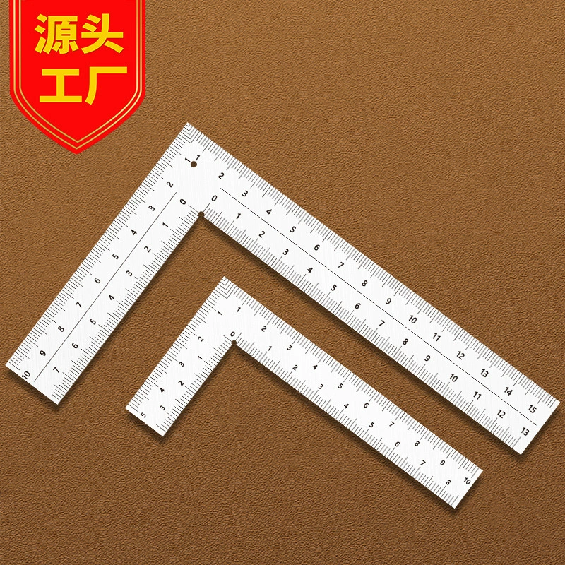 Источник производителя мини-прямоугольная линейка из нержавеющей стали небольшая угловая линейка высокая точность деревообрабатывающей кожи линейка утолщение малого размера