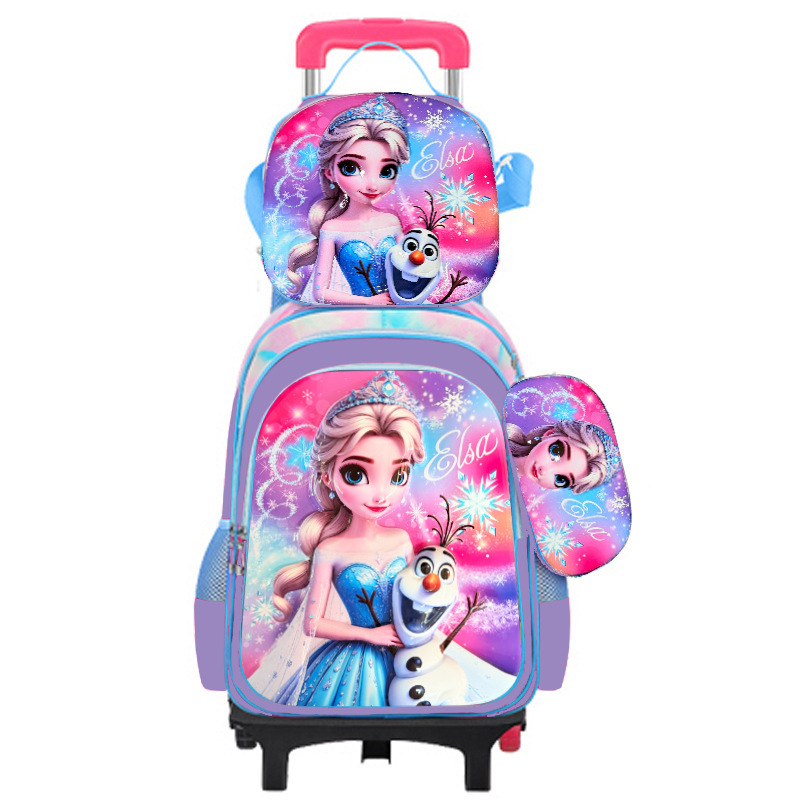 Transfronterizo 3D estereoscópico de tres piezas bolsas escolares para estudiantes de primaria Caza de brujas de cáscara dura de dibujos animados de gran capacidad bolsas escolares de varilla de tracción para hombres y mujeres