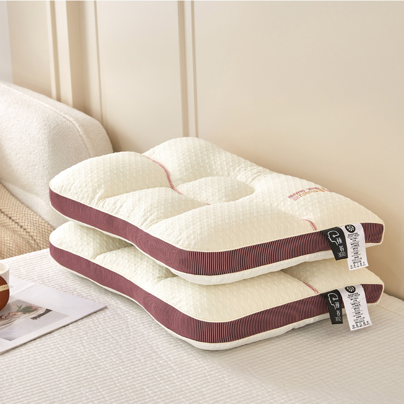 新款针织棉护颈椎保健枕360分区单人枕头礼品枕亲肤家用一件代发