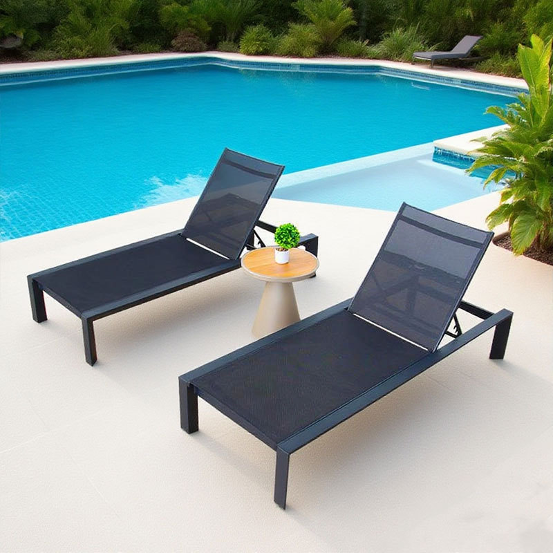 Silla de piscina patio villa al aire libre jardín de aluminio balcón hotel de alojamiento residencial al mar silla de playa silla de respaldo alto