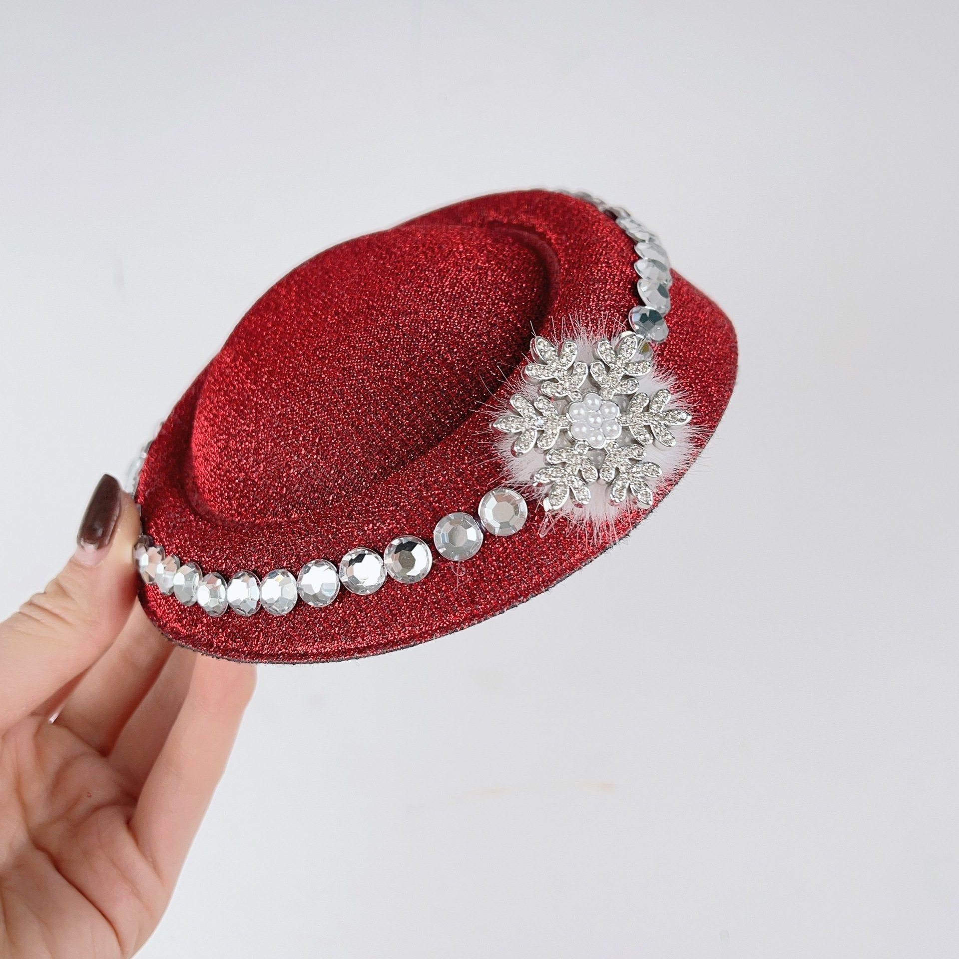 Christmas Atmosphere Diamond Hat Hairpin Sweetheart Sparkling Diamond Photo Prop Internet Celebrity Photo Shoot Cosplay New Year's Eve