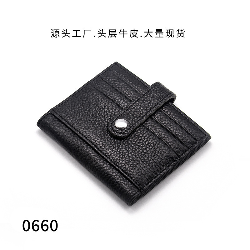 Multi-card wallet cross-border leather wallet men's short card holder wallet two-in-one men's leather wallet in stock