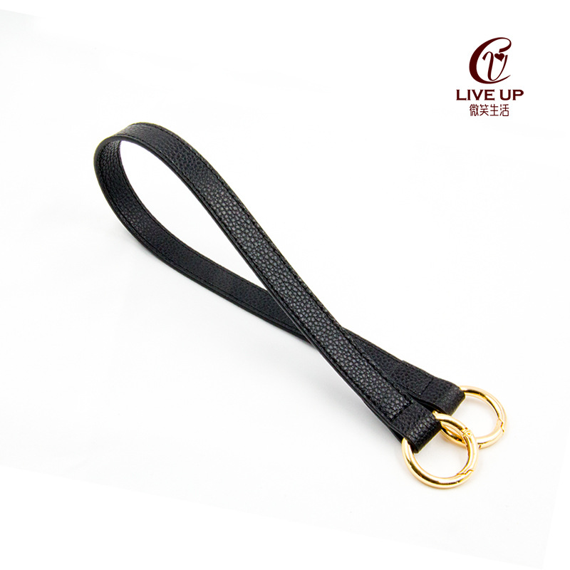 1 # correa de Bolso Negro hombres y mujeres bolsa Correa accesorios mango correa de mano correa de bolsa corta