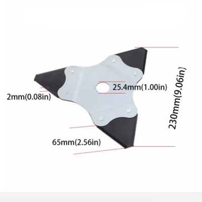 New Cross-Border Lawn Mower Cutting Head Lawn Mower Serrated Blade Brush Cutter Thickened Manganese Steel Triangular Serrated Blade (Otbiçən başlıqları) - manganese-steel-3-corner-blade