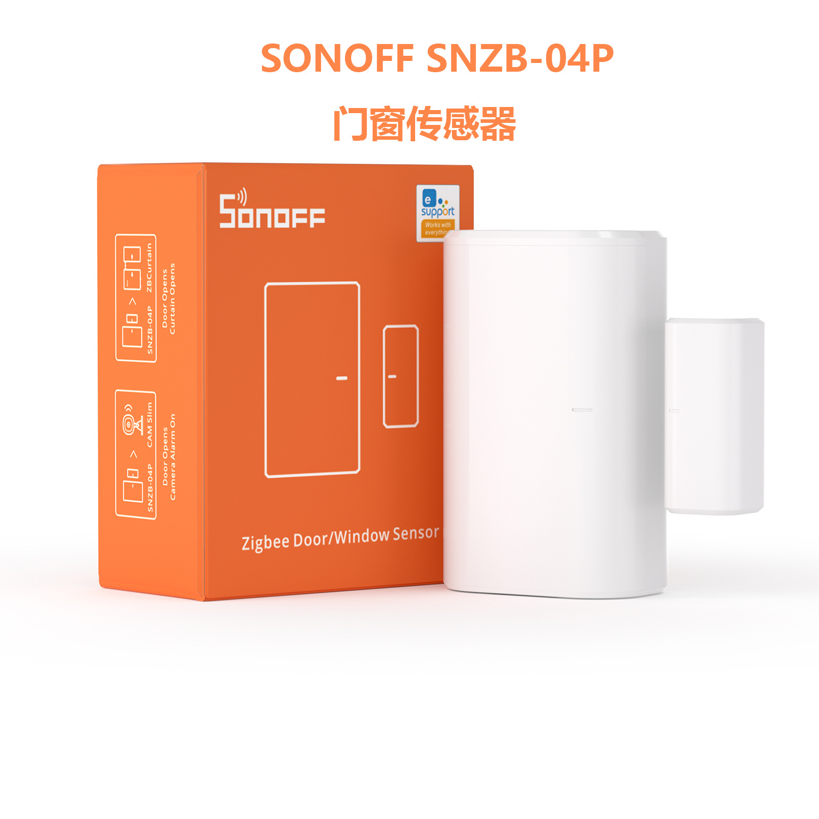 SONOFF SNZB-04P Zigbee 3.0 门窗传感器智能门磁家居安全防护
