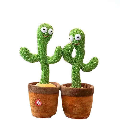 Viral toy that learns to speak, cactus sways and dances, plush cactus toy with 120 recorded songs for singing