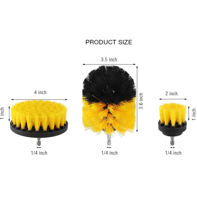 Manufacturer Processes and Customizes Electric Drill Brush Head Set Cleaning Brush Floor Wall Gap Cleaning Brush Head Custom Electric Drill Brush