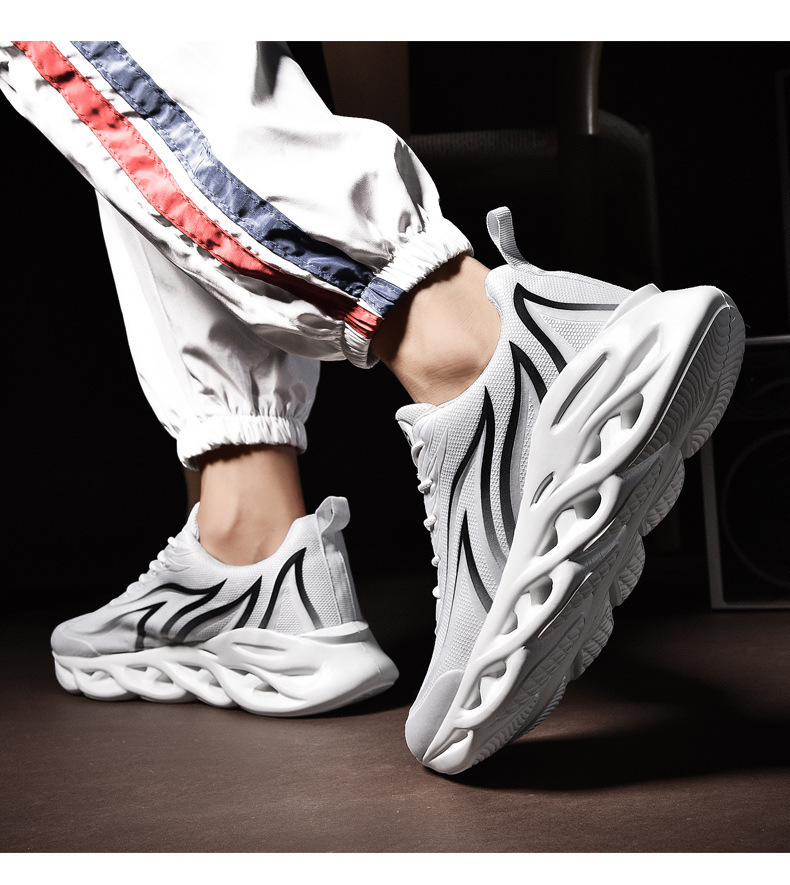 Zapatillas deportivas para hombre Primavera y otoño para hombre Flame Fried Dough Twists de marca compartida, moda casual, ligeras, grandes, para correr, con filo de cuchillo_voghion.com