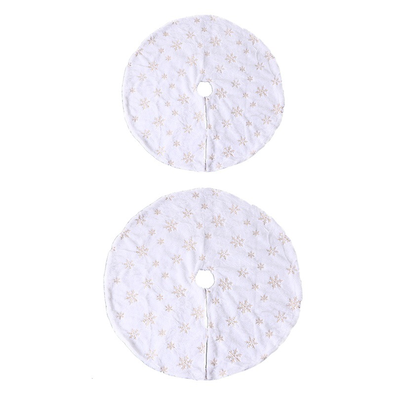 Suministros de Navidad de la felpa falda del árbol de Navidad de la decoración de Navidad falda del árbol de Navidad de los granos bordados de La felpa blanca falda del árbol de Navidad