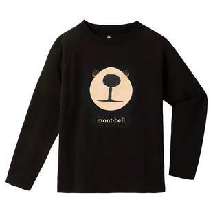 [Ready Stock] 2025 High-Definition Meishan Camping Style Bear Pattern Quick-Drying Fabric Kidsren's Family Long-Sleeved T-Shirt