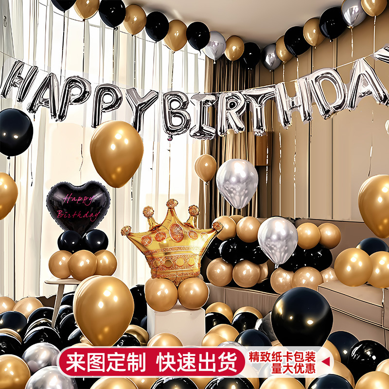 お誕生日バルーンパーティー装飾品シーンアレンジバックウォール装飾品高級感のあるセット外国貿易セット|undefined