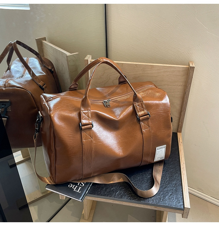 Men's high-end travel bag, large-capacity sports and fitness bag, women's leather travel clothes, luggage bag for men undefined