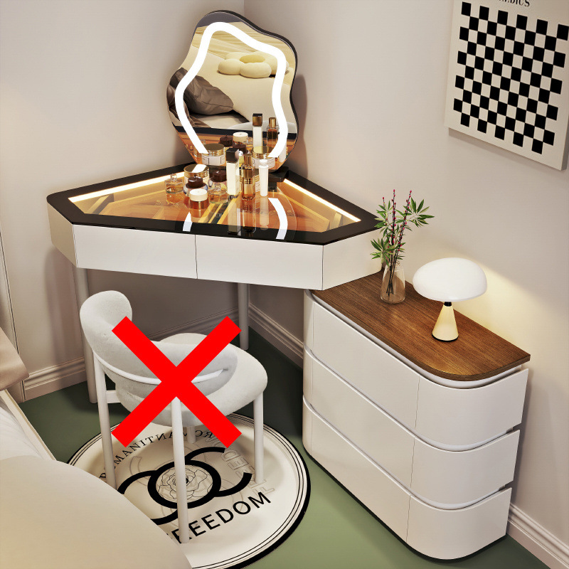 화이트 60cm 화장대 + 수납장 + 화장거울 ♜⚑