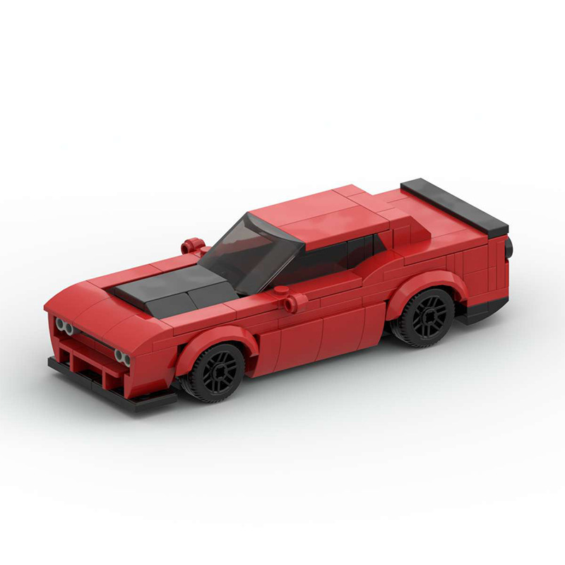 MOC Blocks Compatible Lego Dodge Demon Assembly sports car Racing Gift Model Granular Puzzle Cross Border Toy