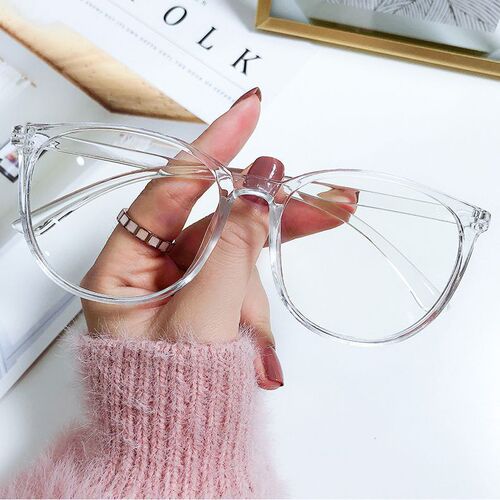 Xiaohongshu trending anti-blue light natural flat mirror men's personalized fashion glasses women's Korean style myopic glasses frame