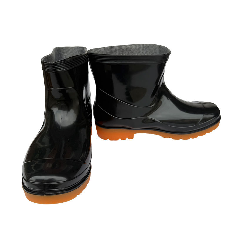 Zapatos de lluvia de protección laboral para hombres y mujeres, botas de lluvia de barril corto y alto, zapatos impermeables, zapatos antideslizantes y resistentes al desgaste, zapatos plásticos