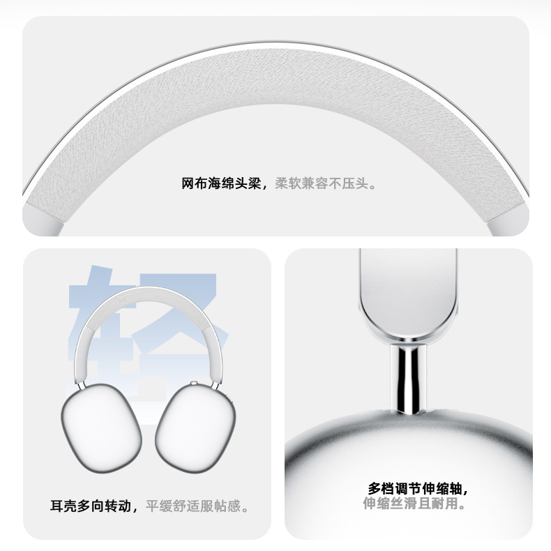 2025新款头戴式耳机ANC主动降噪超长续航无线蓝牙耳机适用苹果|undefined