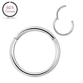 潮尚F136钛合金鼻环闭口环无销耳环软骨环G23钛合金人体穿刺唇钉