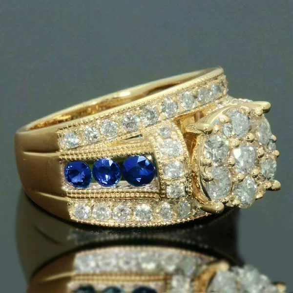 Cao Shi High-end Luxury Banquet Shining Ring Women's Fashion Fashion Dress Matching Ring Popular Light Luxury Jewelry