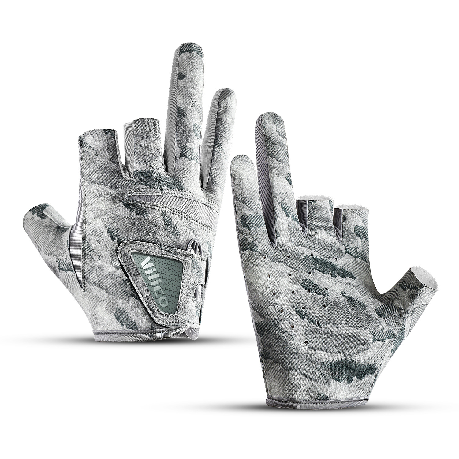 Ciclismo al aire libre Guantes de pesca de Luya, tres dedos, cebo antiadherente, equipo especial de pesca, resistente al desgaste y antideslizante