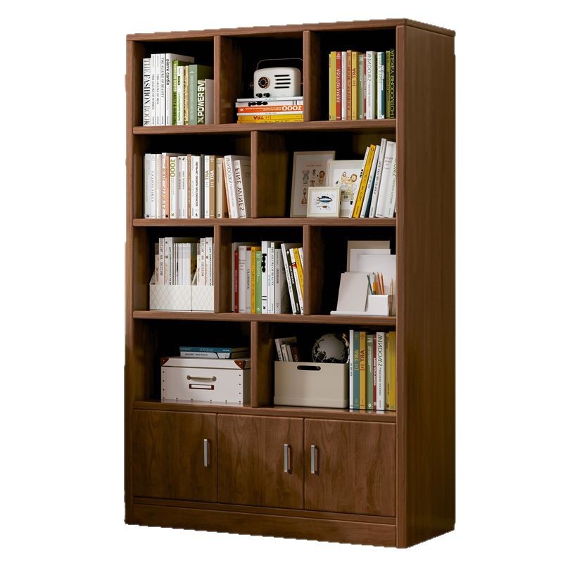 Estantería de madera maciza, sala de estar, armario de exhibición, estante de piso a techo, estantería de almacenamiento multicapa para el hogar, armario de almacenamiento para niños y estudiantes