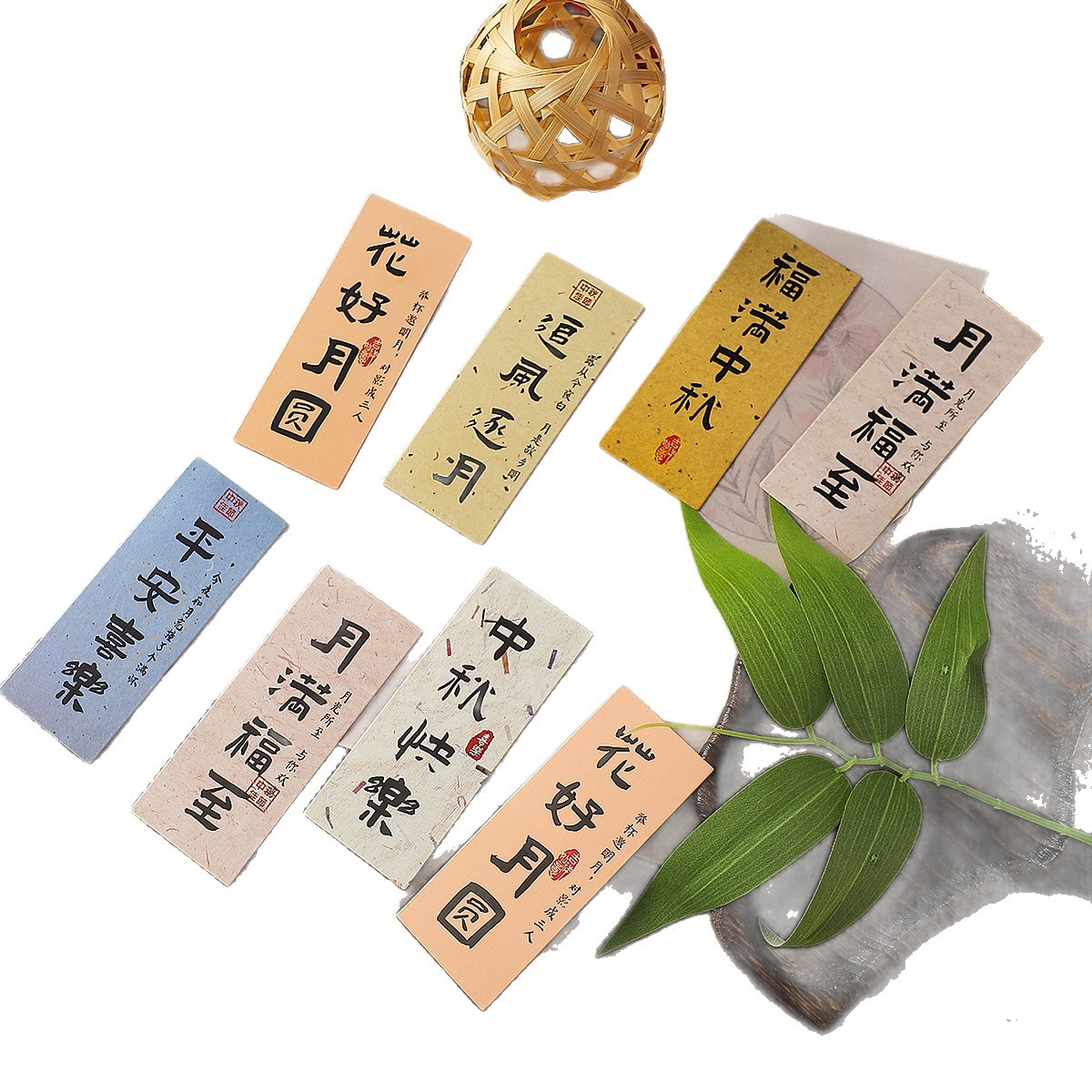 Tarjeta de mediados de otoño de siete colores de cordier embalaje de flores pastel de luna embalaje de caja de regalo DIY diseño florista material floral