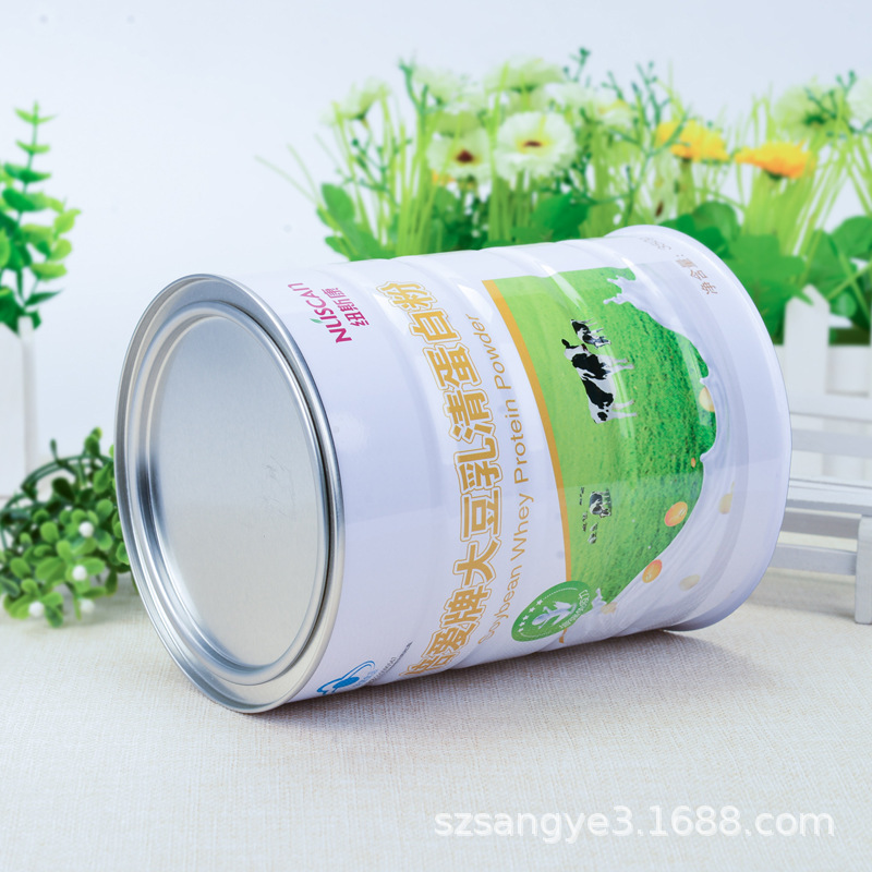 厂家生产塑料盖马口铁罐 易拉塑料盖 宠物易拉素铁配塑料盖罐