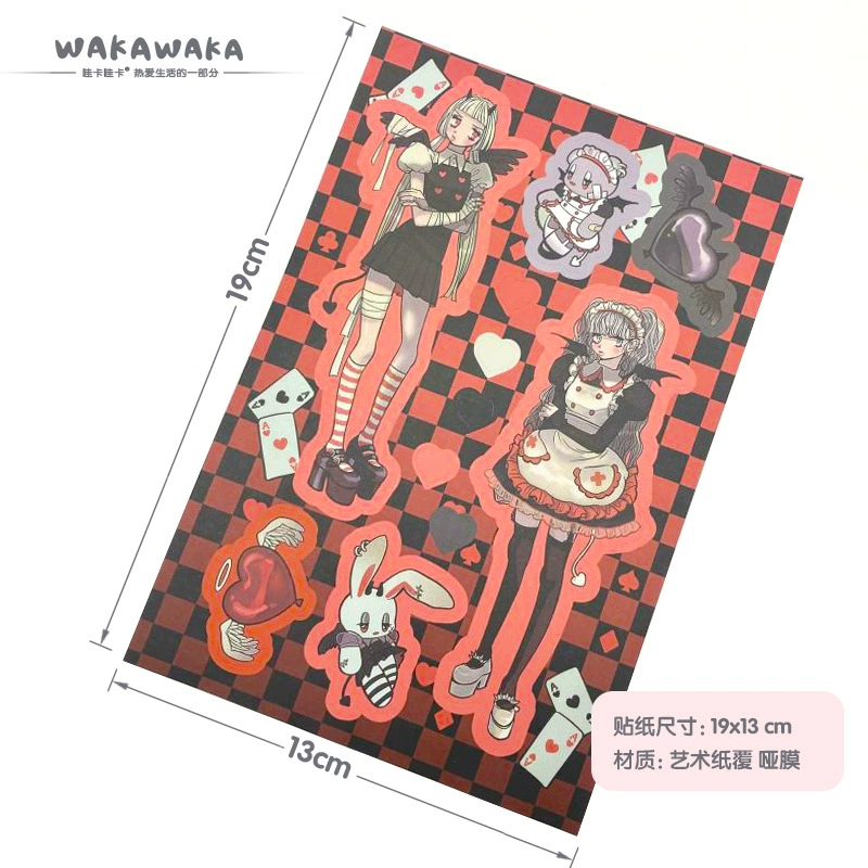 [domi贴纸书手帐整本韩国人物素材贴 ins风咕卡手帐贴纸工厂批发]