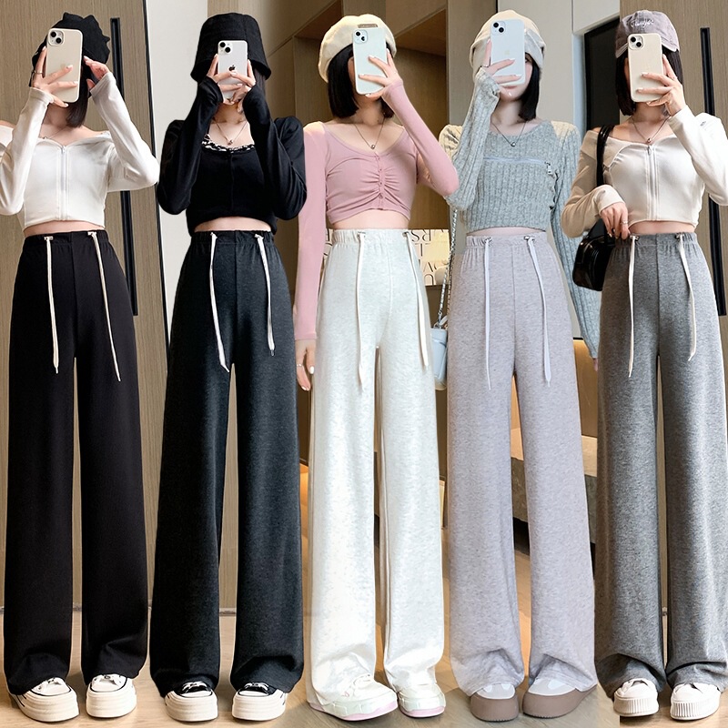 2024 pregnant women Spring New narrow version glutinous rice pants wide leg pants before pregnancy can wear drawstring pig nose buckle trousers 2024 pregnant women Spring New narrow version glutinous rice pants wide leg pants before pregnancy can wear drawstring pig nose buckle trousers