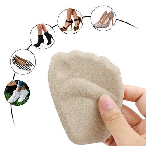 Insoles, high heels, half size insoles, shoes overhaul, small women's adjustment, one size, silicone anti-pain foot protection, sliding forefoot pads