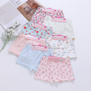 Children's Cotton Boxer Briefs for Girls, Suitable for Infants, Toddlers, Young Girls, and Older Children, Featuring a Seamless Design