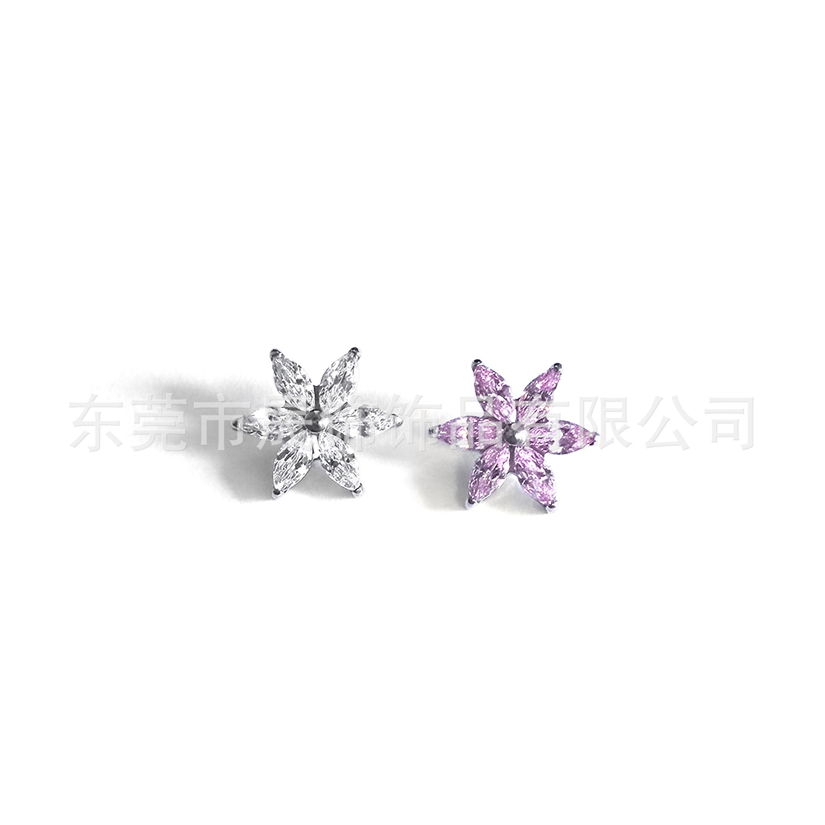 F136 Titanium Alloy 六马眼 Flower Ear Stud Studded 5A Zirconia Internal Thread Labret Stud Ear Stud Helix Cartilage Stud Piercing Jewelry