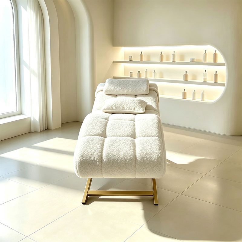 La cama de masaje Spa especial para el Salón de belleza de la cama de belleza, la cama de pestañas bordadas profesionales en forma de s, puede levantar y bajar la cama de pestañas de belleza. image 5