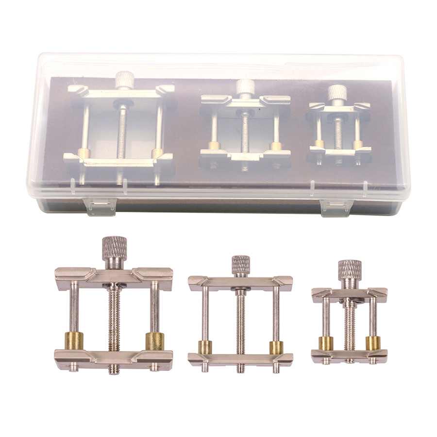 修表工具 三个装机芯座 3pc手表机芯固定座  大中小机芯座盒装