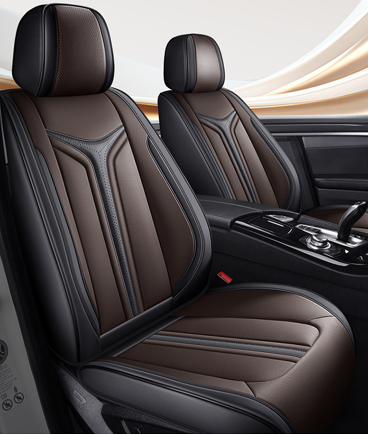 Car Seat Cushion Five-Seater Four-Season Cushion All-Inclusive Universal Seat Cover Seat Cushion Nappa Leather Amazon European and American Cross-Border Breathable