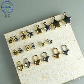 五角星款DIY合金饰品配件挂镀ins风小太阳爱心索手绳挂件头绳吊坠