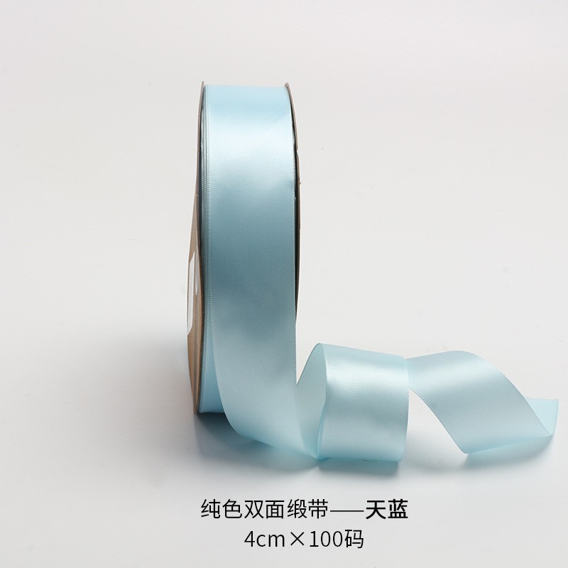 Cinta de 4cm de flores al por mayor cinta de poliéster multicolor cinta cinta de boda cinta floristería paquete de flores material de bricolaje hecho a mano