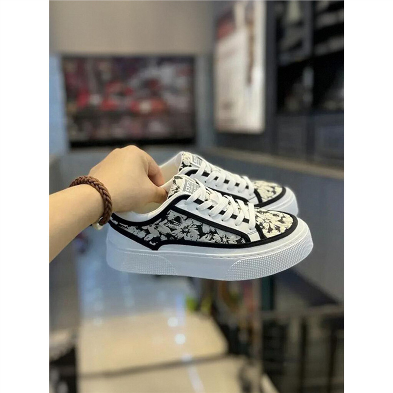 S Trendy Men's Shoes Summer New Printed Cloth Shoes Breathable Low-Top Shoes Versatile Casual Shoes Soft Sole Suitable Shoes Q