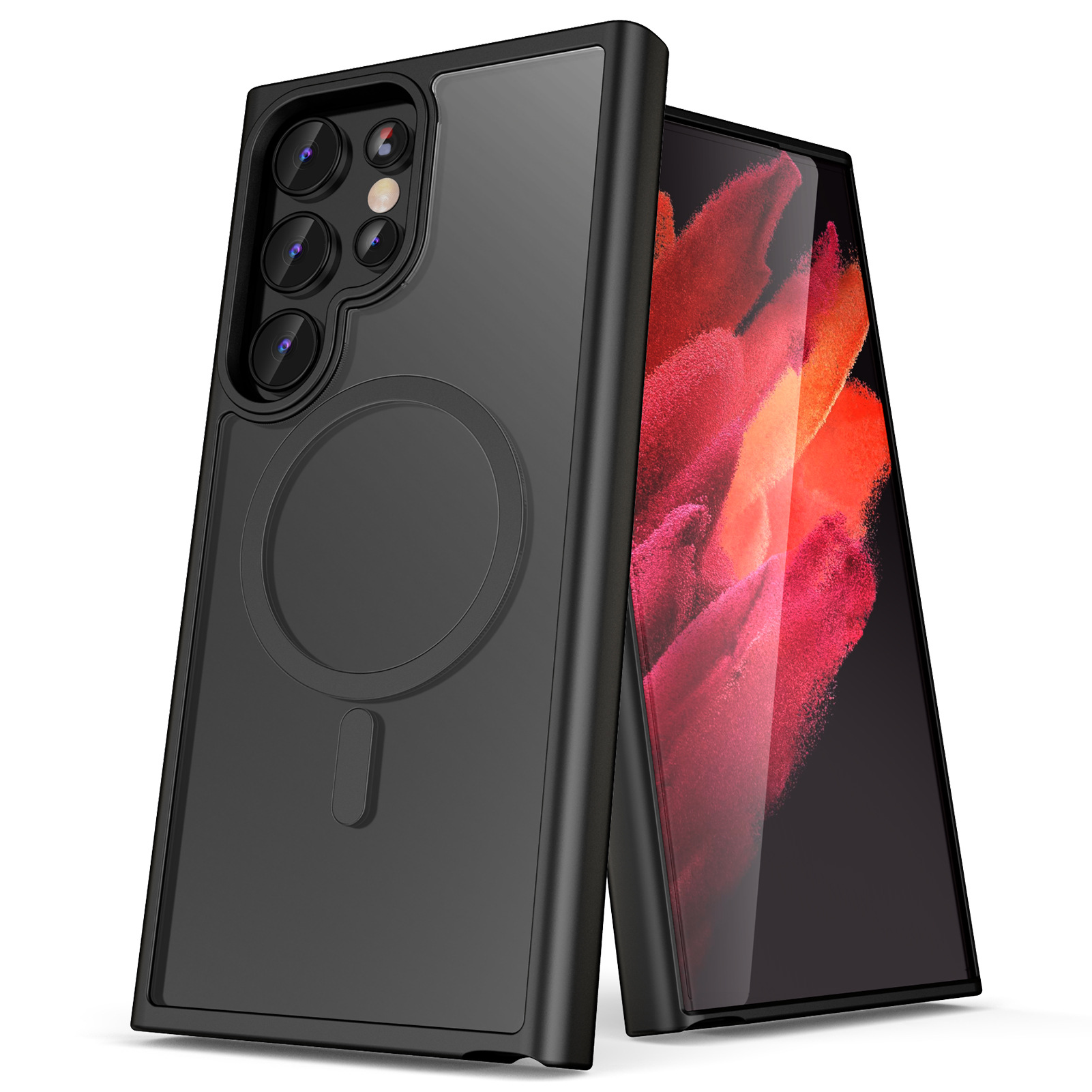 Aplicable a la Caja magnética helada GalaxyS21/S22/S23S24ultra del teléfono móvil del MagSafe DE LA PIEL DE Samsung