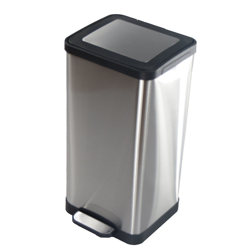 Pedal Trash Can Office Creative Covered Trash Can Household Stainless Steel Pedal Trash Can Square Special Offer