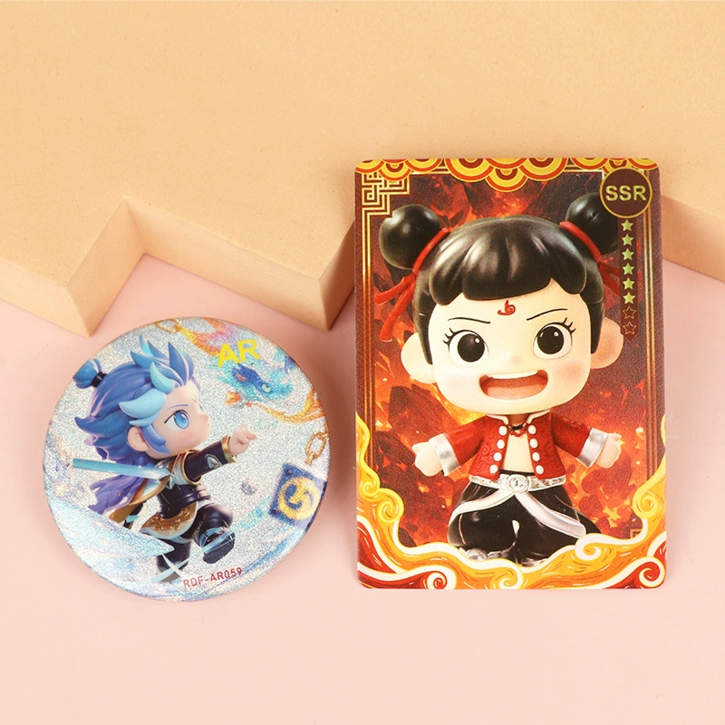 Д Destiny Little Nezha Nezha Colorful Baji Creative Cartoon Badge Animation Peripheral 12 Pieces (Boxed)