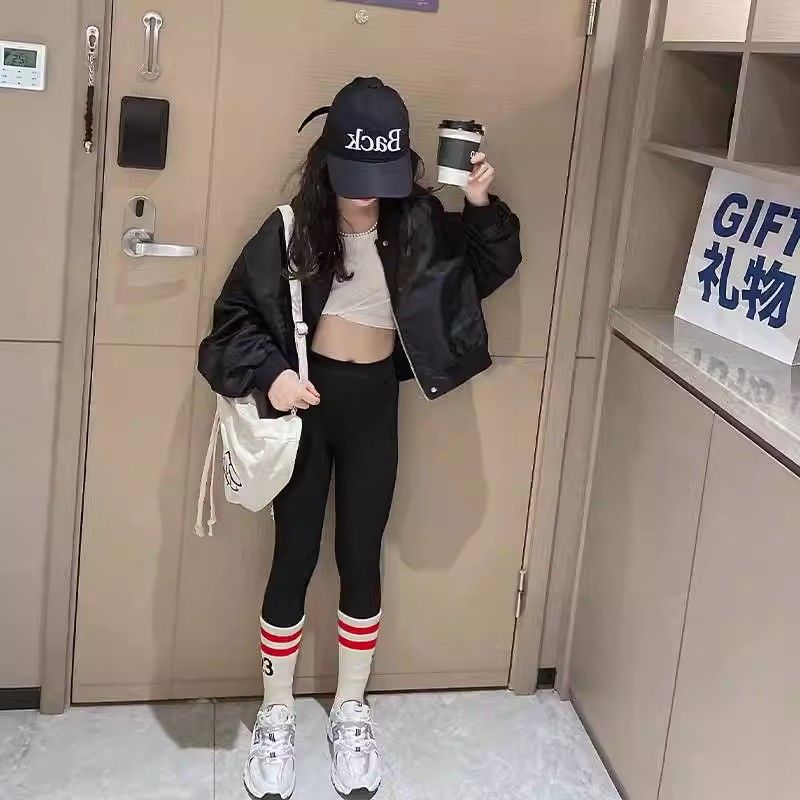 女童外套春秋新款洋气大童秋装夹克衫时髦初秋儿童网红百搭上衣女