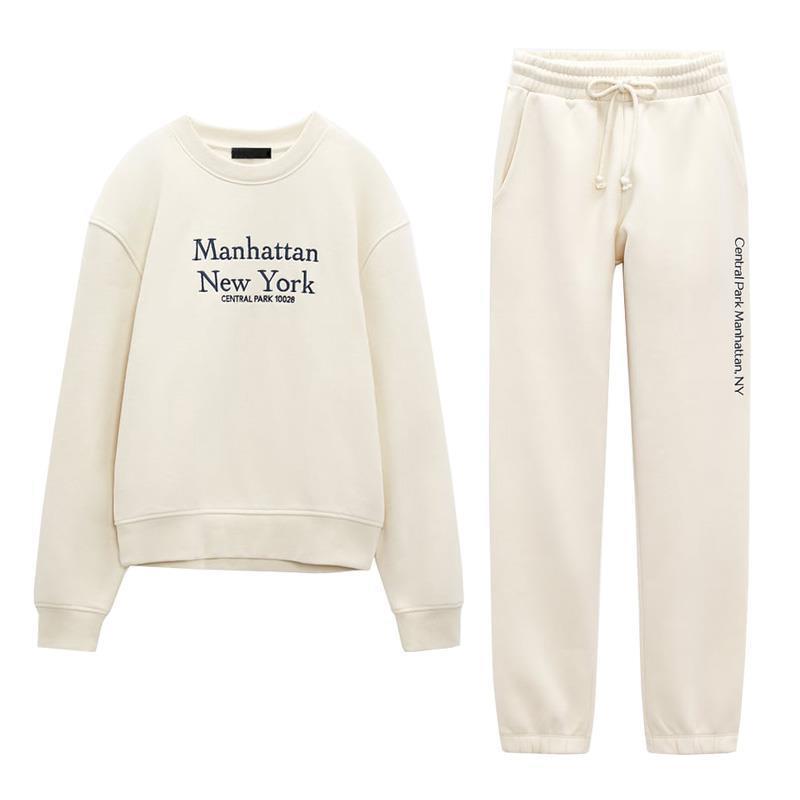 TAOP & ZA autumn new pullover letter embroidered sweater 4174831 casual sweatpants jogging pants 417483