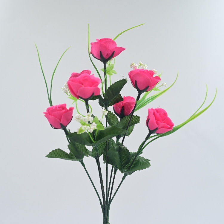 Nanyang pantalla mayorista simulación de flores de rosa pequeña escena de rosa props decoración para el hogar simulación flores falsas