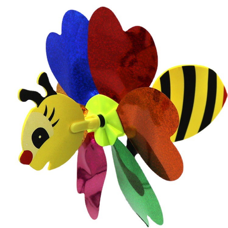 Three dimensional nail sequins, children's plastic windmill toy PVC, wholesale, bee