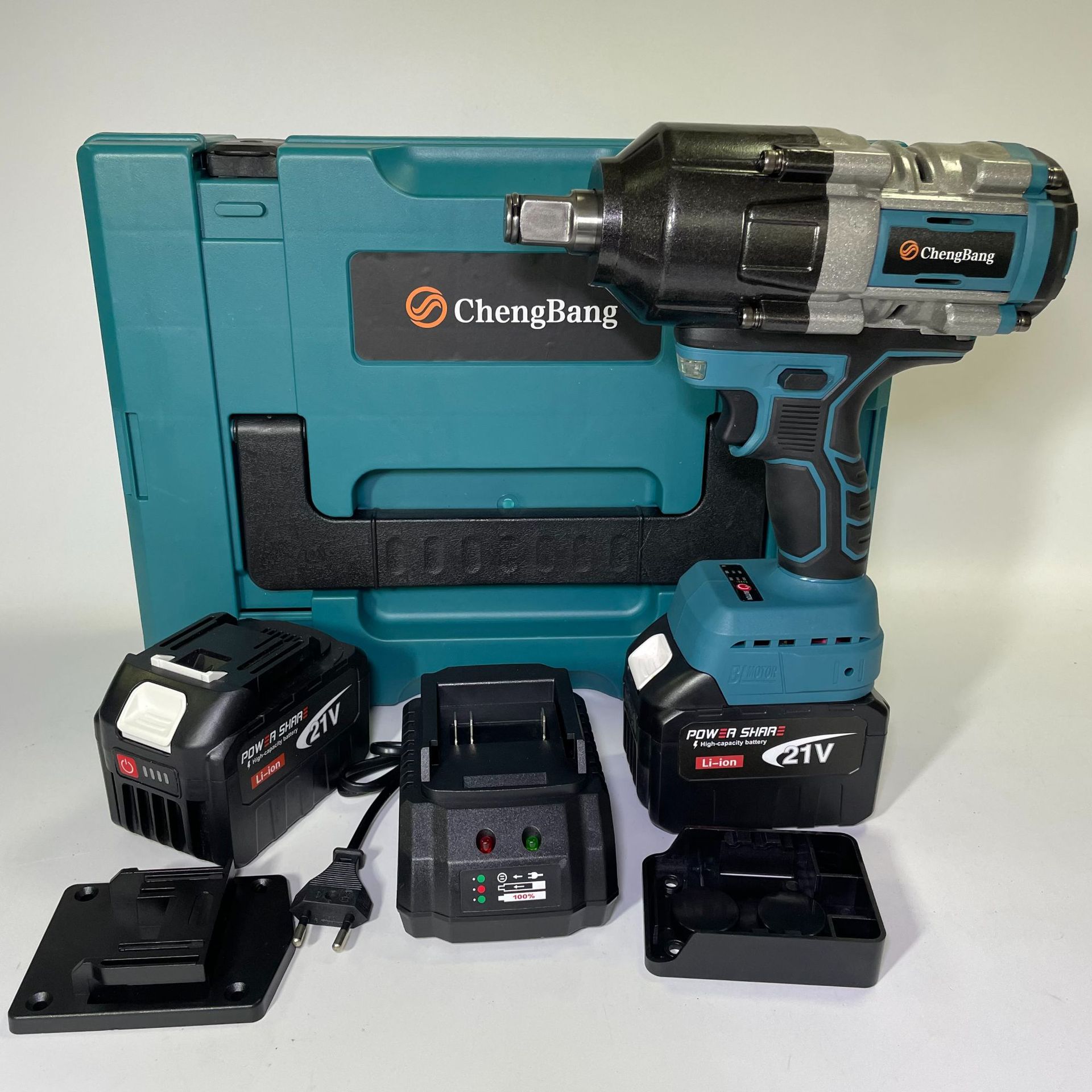 外贸(3/4轴)锂电无刷电动扳手2406L+1300N +​15串电池包(MT插口)