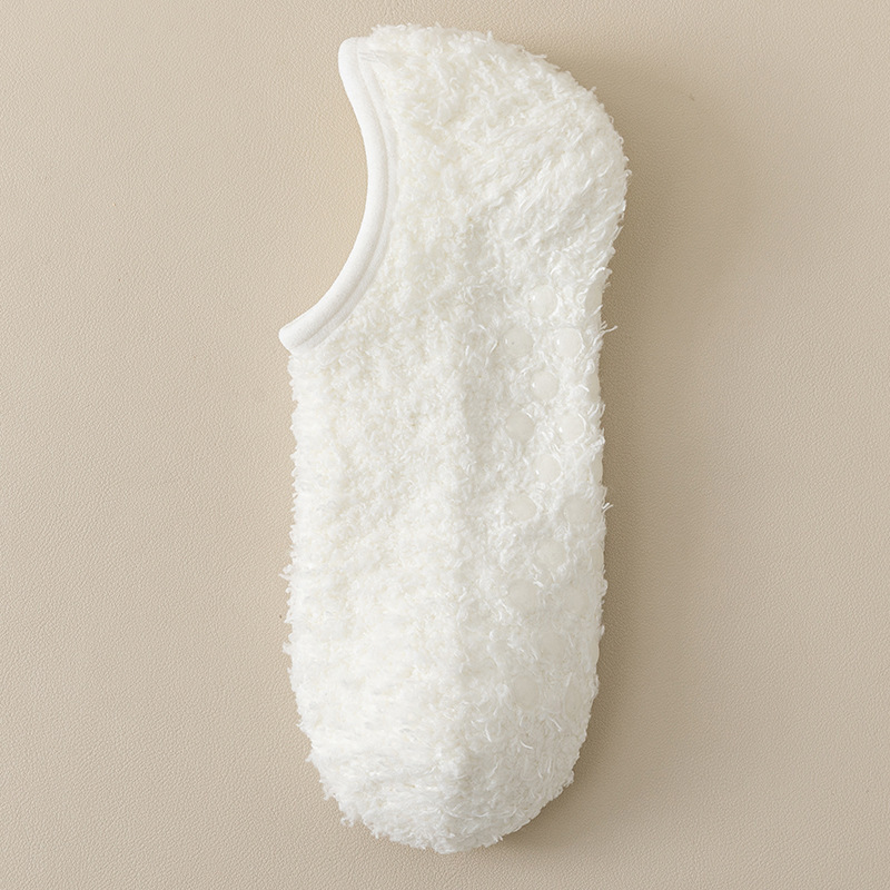 Calcetines de Piso para Hombre de Terciopelo de Coral Antideslizantes y Térmicos para Invierno