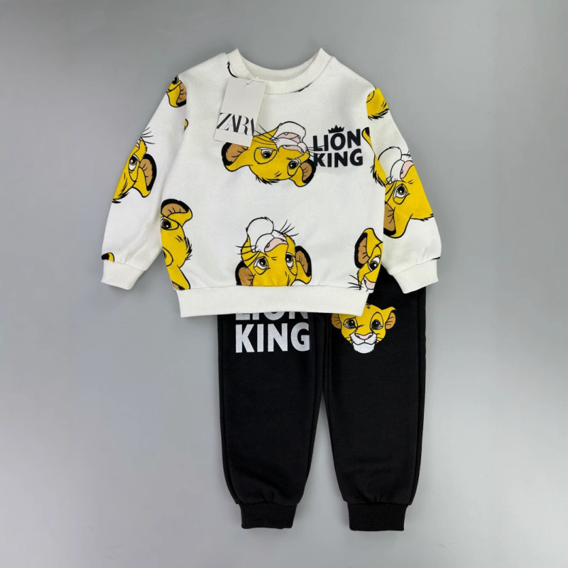 Sana Supplies Children's Cartoon-Themed Daisy Sweatshirt Sets for Boys and Girls, 0.1-0.3kg-Piece Set for Spring and Autumn